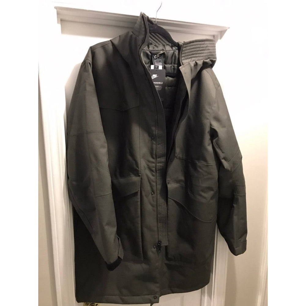 Men's Nike Hypershield Synthetic Fill Parka Coat Jacket Green Large